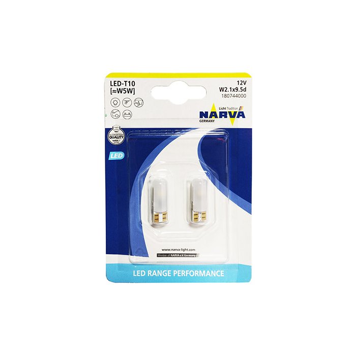 2 Lampadine LED Auto Ring W5W – 12V Cool Blue 12000K, Interno/Esterno